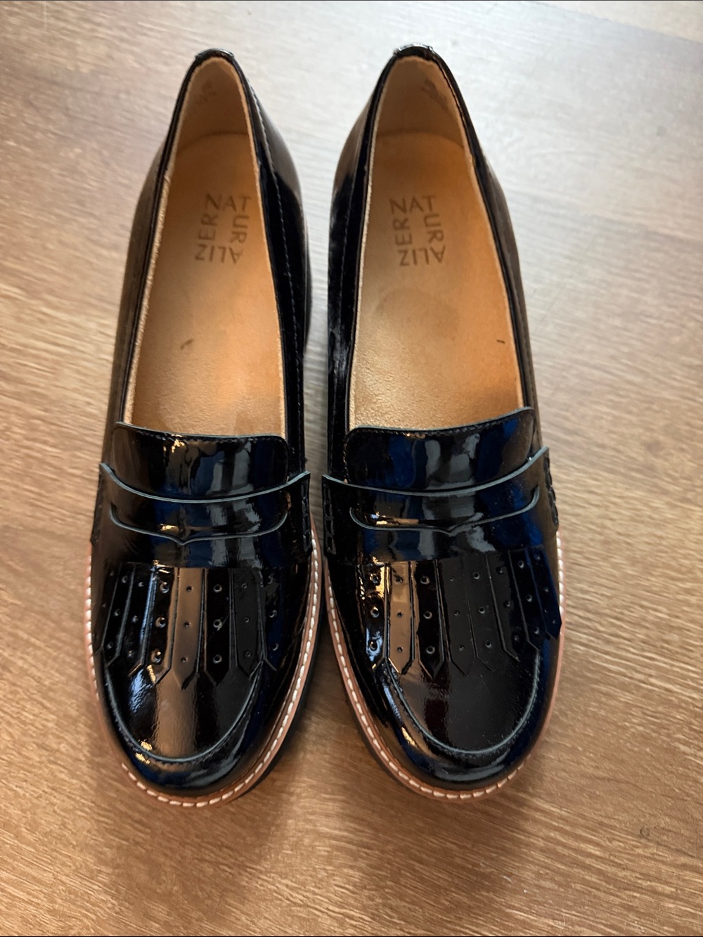 Naturalizer Black Patent Kilty Loafers - Women's 10